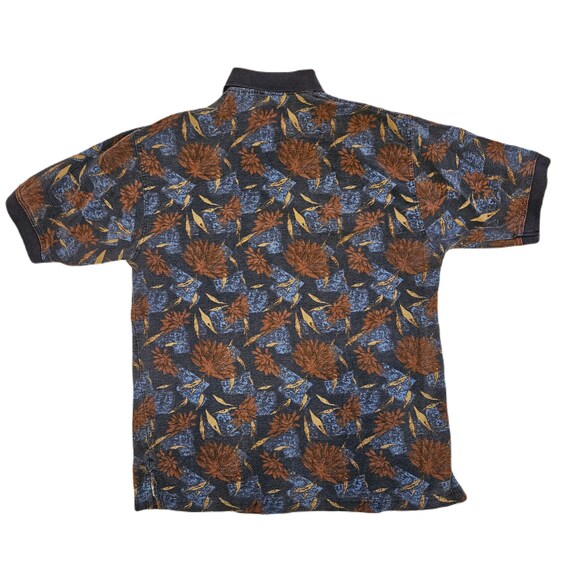 90s Joe Marlin patterned polo shirt / Men's Large… - image 2