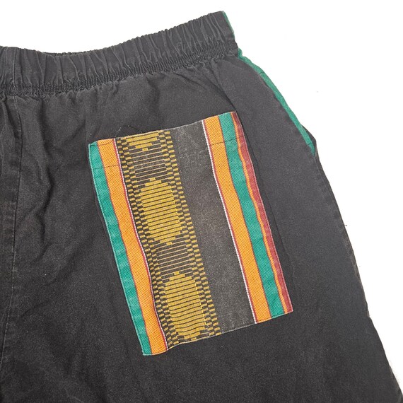 90's cotton shorts with Kente Cloth stripe / Men'… - image 3