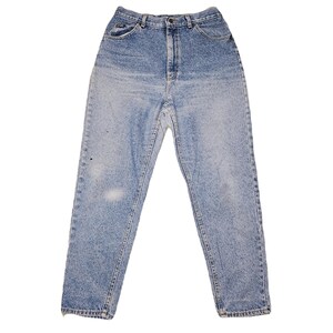 Vintage 90&#39;s Lee high rise tapered jeans / Women&#39;s size 14 / Light blue wash