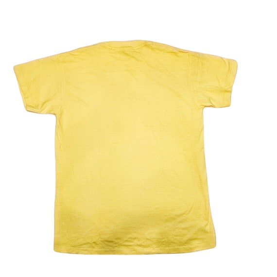 90s Spalding Fluorescent yellow blank tshirt / Me… - image 2
