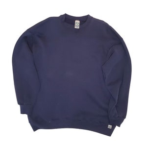 Vintage 90&#39;s Discus Athletics / Crewneck Sweatshirt / Navy / Men&#39;s M/L