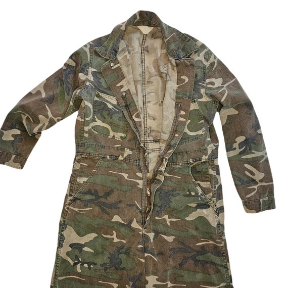 70's/80's Woodland Camo One Piece Jumpsuit / Men's XS/S - Etsy