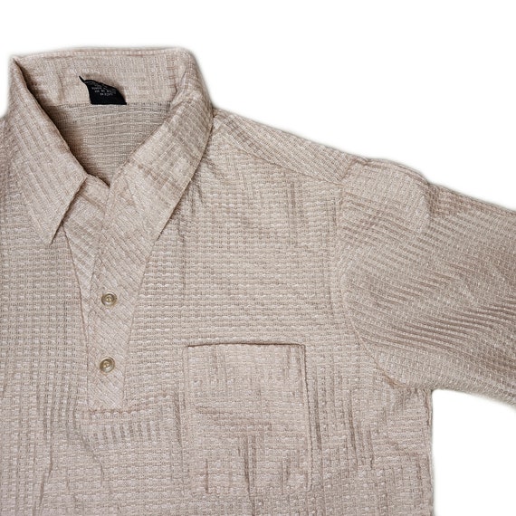 Vintage 70s Joel Cal-made Polyester knit polo sho… - image 4