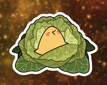 Cabbage Nuggie Sticker, die cut Sticker, laptop sticker stickers, cute stickers