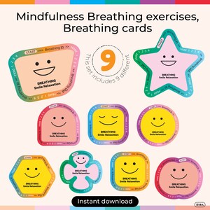Breathing exercises, Breathing cards, mental health toolkit.