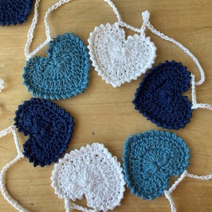 Crochet Heart Garland | Heart Bunting | Heart Decoration | Nursery  | Crochet hearts | Wedding decorations