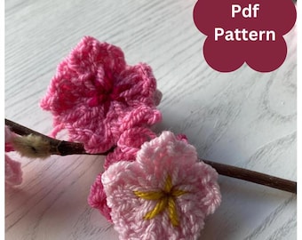 Crochet Spring Blossom Flower Pattern: UK Terms (PDF Pattern)