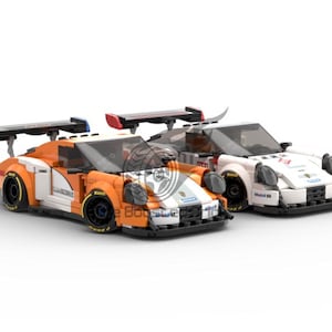 Buildable Porsche 911 Inspired Double Pack! Gift for Car Enthusiasts | 903 pieces | Custom LEGO Compatible Building Blocks Set!