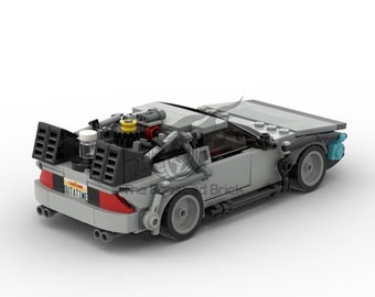 Buildable Delorean Time Machine Inspired Gift for Car Enthusiasts 351 Pieces Custom LEGO Compatible Building Blocks Set Etsy