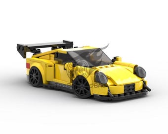 Porsche 911 GT3 RS Building Block Set | Custom LEGO Compatible (PDF Instructions)