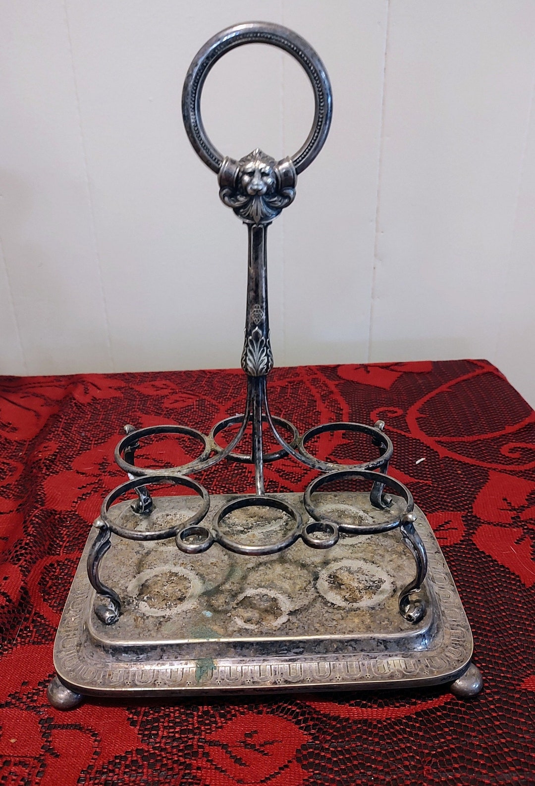 Vintage Gothic Style Victorian Kitchenware Serving Tray Whimsical Goth