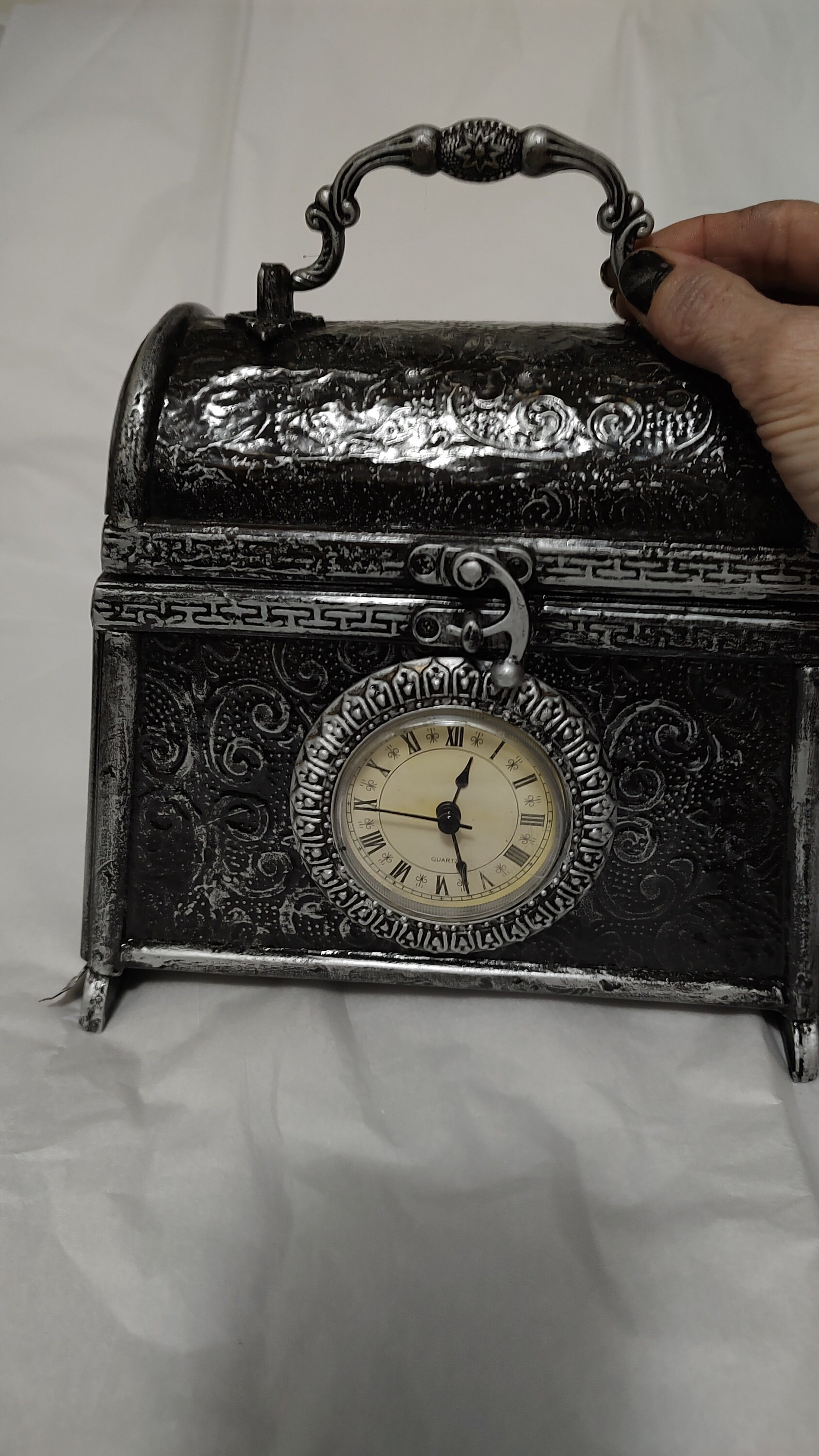 Table Clock Vintage Antique Clock Purse for Desktop Antique Etsy