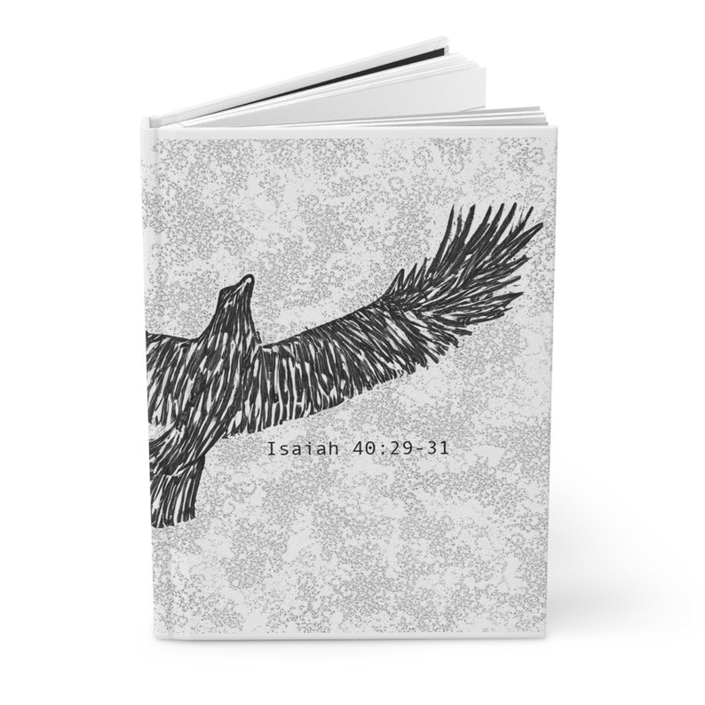 Wings Like Eagles, Bible Verse, Hardcover, Prayer Journal, Notebook, Dream Journal, Faith