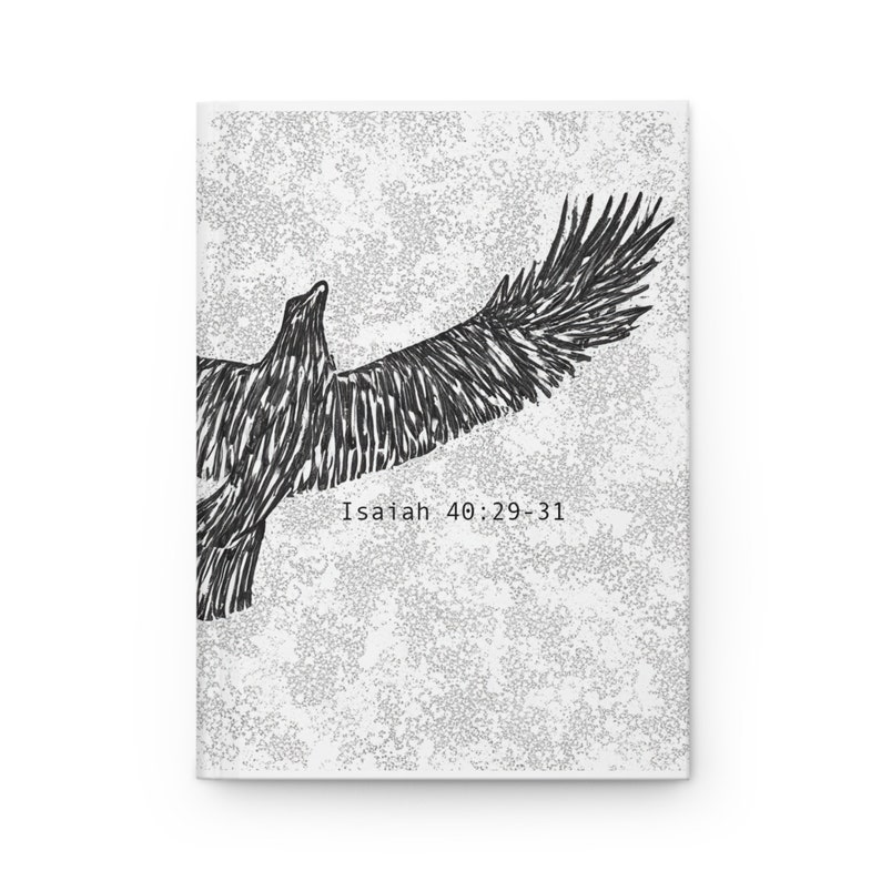 Wings Like Eagles, Bible Verse, Hardcover, Prayer Journal, Notebook, Dream Journal, Faith