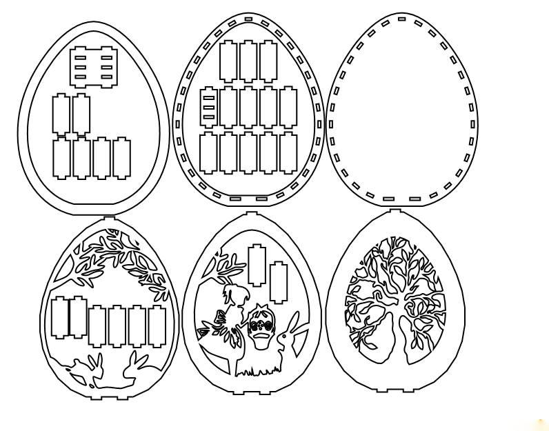 Easter Egg 3D Laser Cut File-digital Template Dxf Plt Pdf Svg - Etsy