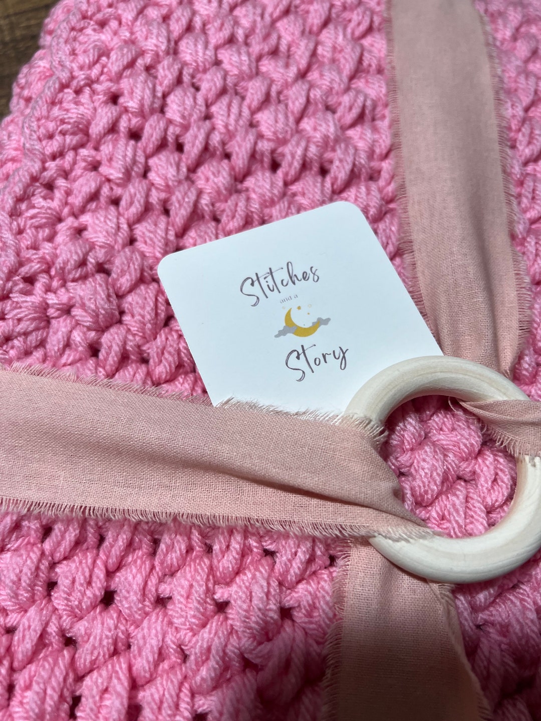 Rich Pink Crocheted Baby Blanket Book Gift Handmade Etsy