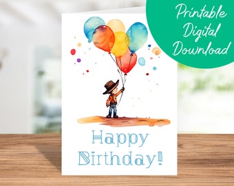 Western Birthday Card | Comfort Character Gift | Nerdy Geek Gamer