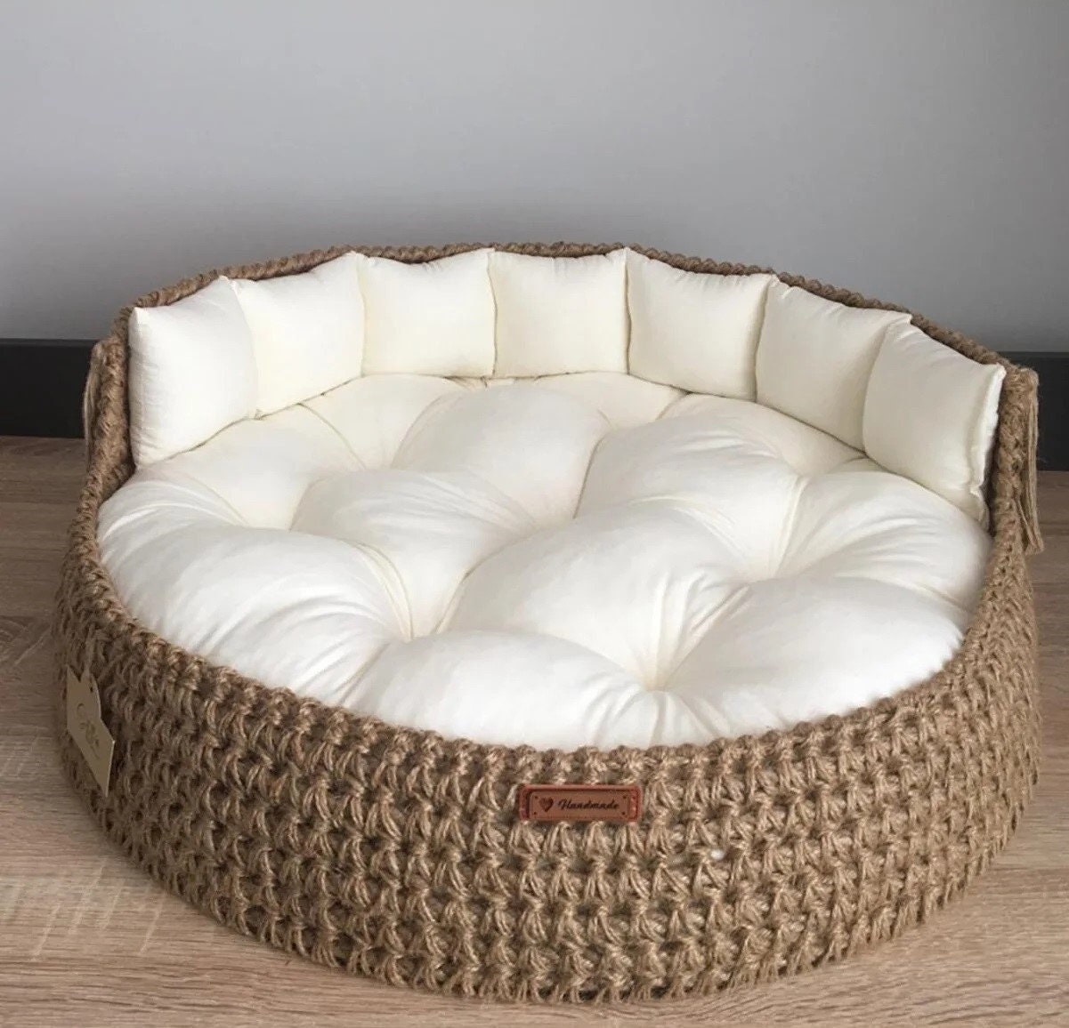 rattan large dog bed
