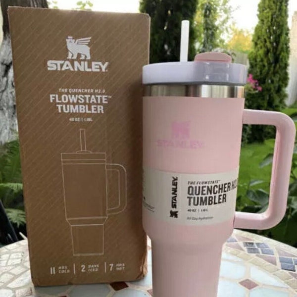 BABY PINK Stanley Quencher H2.0 FlowState Quencher Tumbler 40oz Cup 1.14L With Box NEW