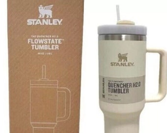 WHITE CREAM Stanley Quencher H2.0 FlowState Quencher Tumbler 40oz Cup 1.14L With Box NEW