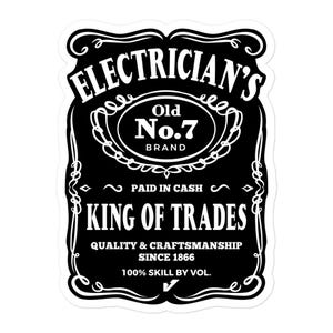 Electrician’s Whiskey Label Sticker, Hard Hat Stickers, Toolbox & Water Bottle Stickers, Electrician Stickers, Decal for Hard Hat, Laptop