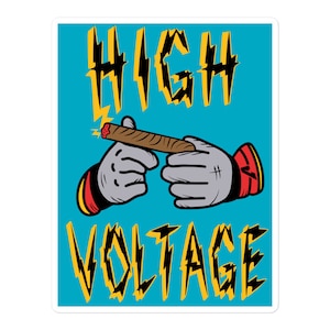 Lineman High Voltage Sticker, Electrician, Construction, Stickers, Hard Hat Sticker, Toolbox Water Bottle Sticker, Electrician Stickers