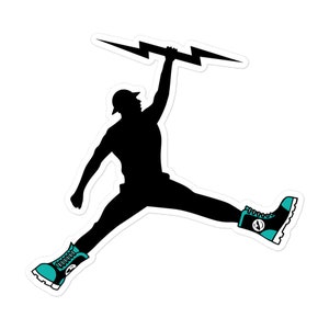 480 Electrician Jumpman Sticker, Hard Hats Sticker, Tool box & Water Bottle Stickers, Electrician Stickers, Funny Electrician Sticker, Decal