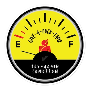 Adesivi per caschi di protezione &quot;Give-A-F*ck Tank&quot;, adesivi per cassette degli attrezzi e bottiglie d&#39;acqua, adesivi per elettricisti, adesivi per caschi di protezione e laptop