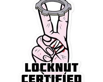 Locknut Zertifizierte Aufkleber, Aufkleber Hard Hats, Aufkleber Werkzeugkiste & Wasserflasche, Elektriker Aufkleber, Lustiger Elektriker Aufkleber, Abziehbild