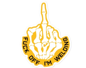 F*** Off I'm Welding 480V ステッカー、ヘルメット ステッカー、ツール ボックス & ウォーター ボトル ステッカー、溶接機ステッカー