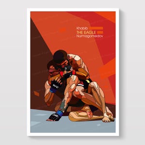 Khabib Nurmagomedov UFC Poster /  The Eagle Print / MMA Fighter Wall Art / UFC Fun Gift