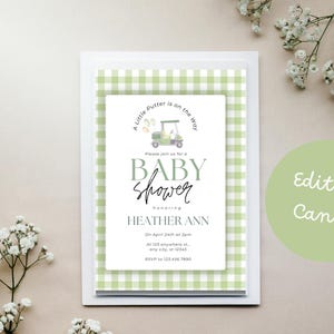 Zaproszenie na baby shower w golfa | Zaproszenie dla chłopca | Zaproszenie na baby shower | Golf Baby Shower | Natychmiastowe pobranie W pełni edytowalne | Szablon Canva
