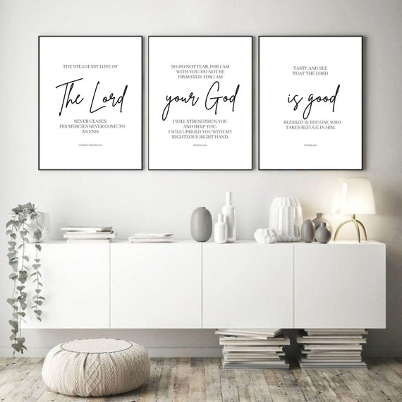 Christian Wall Art Set: Bible Verse Prints (Digital Download)