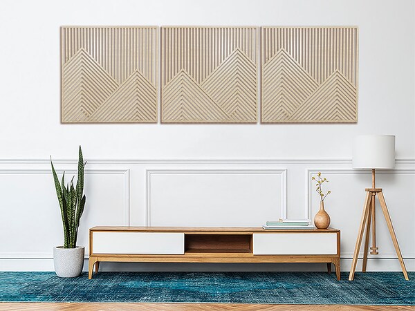 Geometric Abstract Wood Wall Art Modern Wood Art Minimal - Etsy Canada
