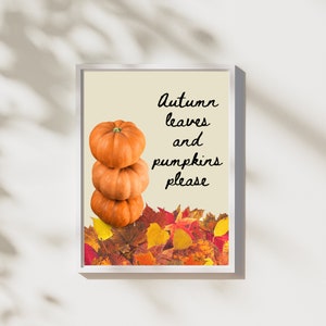 Autumn Vibes: Printable Pumpkin Wall Art Fall Decor Rustic - Etsy
