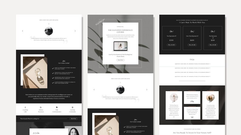 Juliet Showit Sales Page Showit Coaching Template Sales Page Template Showit Website Template Photographer Sales Page image 3