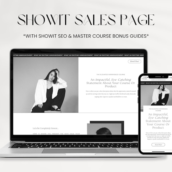 Juliet | Showit Sales Page | Showit Coaching Template | Sales Page Template | Showit Website Template Photographer | Sales Page