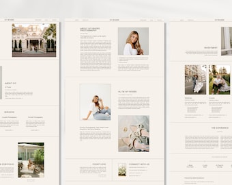 Ivy Rivers | Modern Showit Website Template Photographer | Showit Templates for Wedding Photographers | Showit Template for Photographers