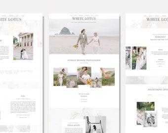 White Lotus | Showit Website Template Photographer | Showit Templates for Wedding Photographers | Showit Template for Photographers