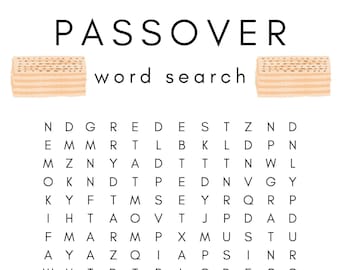Passover Word Search - Instant Download