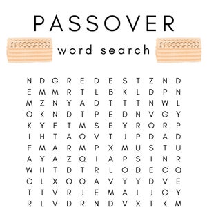 Passover Word Search - Instant Download