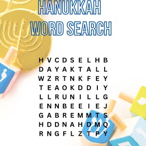 Hanukkah Word Search - Instant Download
