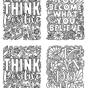 Inspirational Coloring Pages - Instant Download