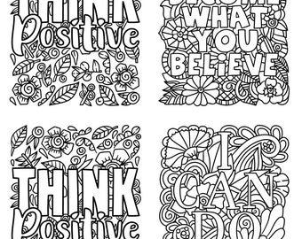 Dibujos para colorear inspiradores - Descarga instantánea