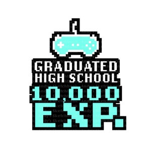 Videogame de formatura do ensino médio SVG, clipart nerd para camiseta, estênceis, cricut, tipos de arquivo para impressão