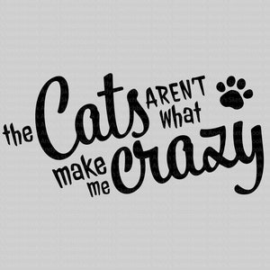 Crazy Cat Lady graphic, pet themed tshirt SVG for Cricut or sublimation printing