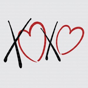 XOXO met attitude, Valentijnsdag tshirt iconen voor cricut of sublimatie