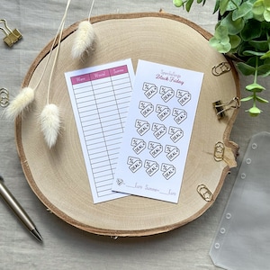 Challenge "Black Friday" A6 - Sparchallenge - 250g Papier - Umschlagmethode - Budgetplanung - Budgetplaner - Tracker - minimalistisch