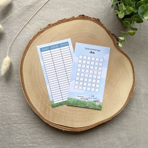 Sparchallenge Auto A6 bunt- Budget - 250g Papier - Umschlagmethode - Budgetplanung - Budgetplaner - Budgettracker