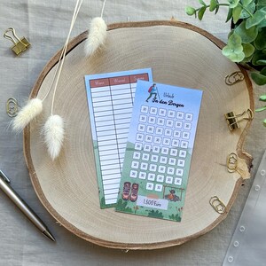 Sparchallenge Urlaub Berge 1.500 Euro A6 - Sparchallenge - 250g Papier - Umschlagmethode - Budgetplanung - Budgetplaner - Budgettracker